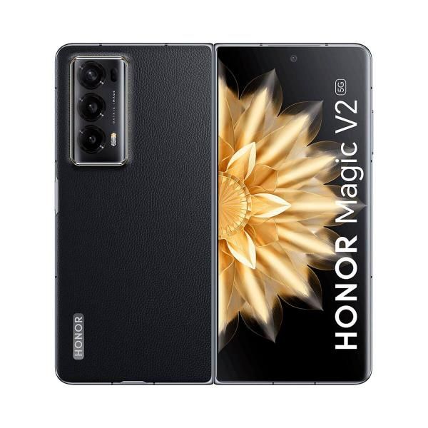 Honor Magic V2 - 6.43" Folds to 9.9mm, 16GB RAM, 512GB Storage, 5000mAh Battery, Black