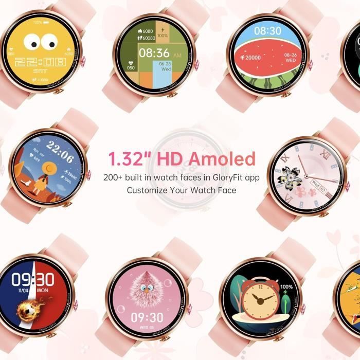 Oukitel Connected Watch BT60 - 1.32" AMOLED - 100+ Modes - 5ATM Waterproof