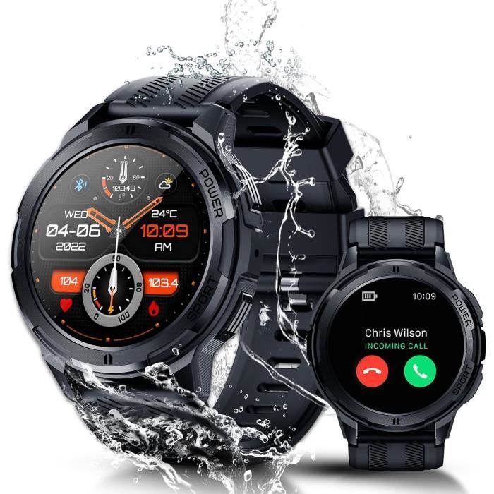 OUKITEL Connected Watch - 1.43" HD Screen - Bluetooth Calls - Waterproof IP68