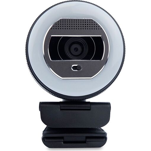 Caméra Web Terra Halo avec cercle lumineux LED (C1868pro) - Full HD, Autofocus, Microphone stéréo