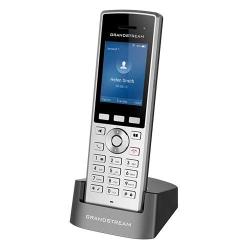 Grandstream Networks WP822 Fixed Phone, Black/Silver, 2 Lines LCD WiFi