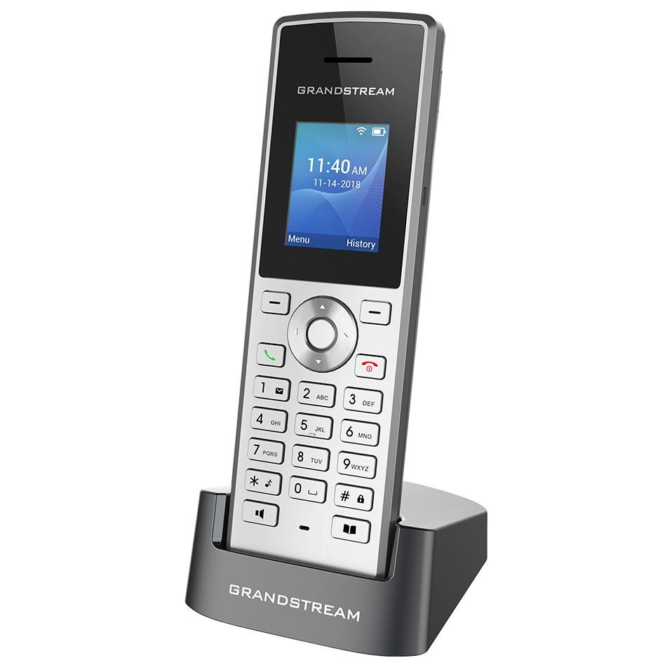 Grandstream WP810 Cordless Phone, Black, Metallic, 2 Lines TFT WiFi