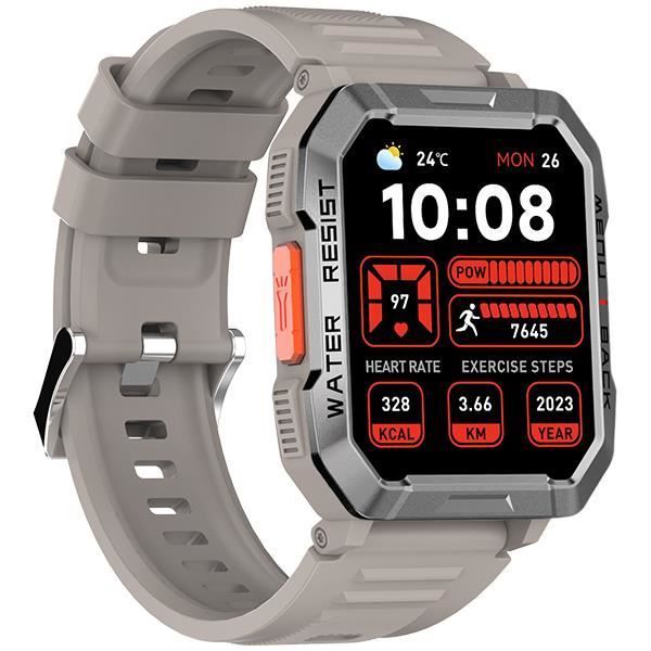 Blackview W60 Smartwatch, Bluetooth Connectable Watch with Sport Modes and LED Pocket Light - Grey