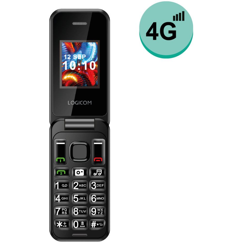 Logicom Fleep 450 4G Flip Phone - Black