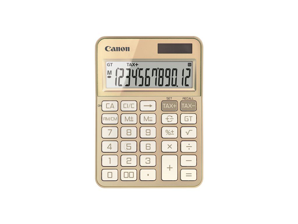 Canon KS-125KB Solar & Battery Powered 12-Digit Calculator - Rose Gold