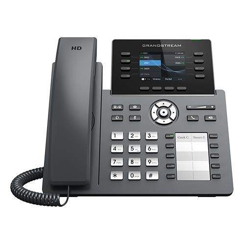 Grandstream GRP2634 Corded Phone, 8-Line, TFT Wi-Fi Display, Black