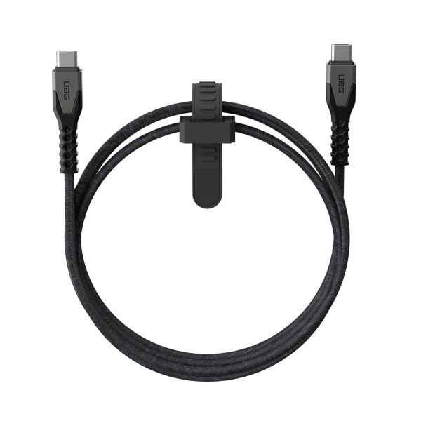 UAG USB-C to USB-C Cable with Kevlar® Core, 1.5 Meter, Black/Gray