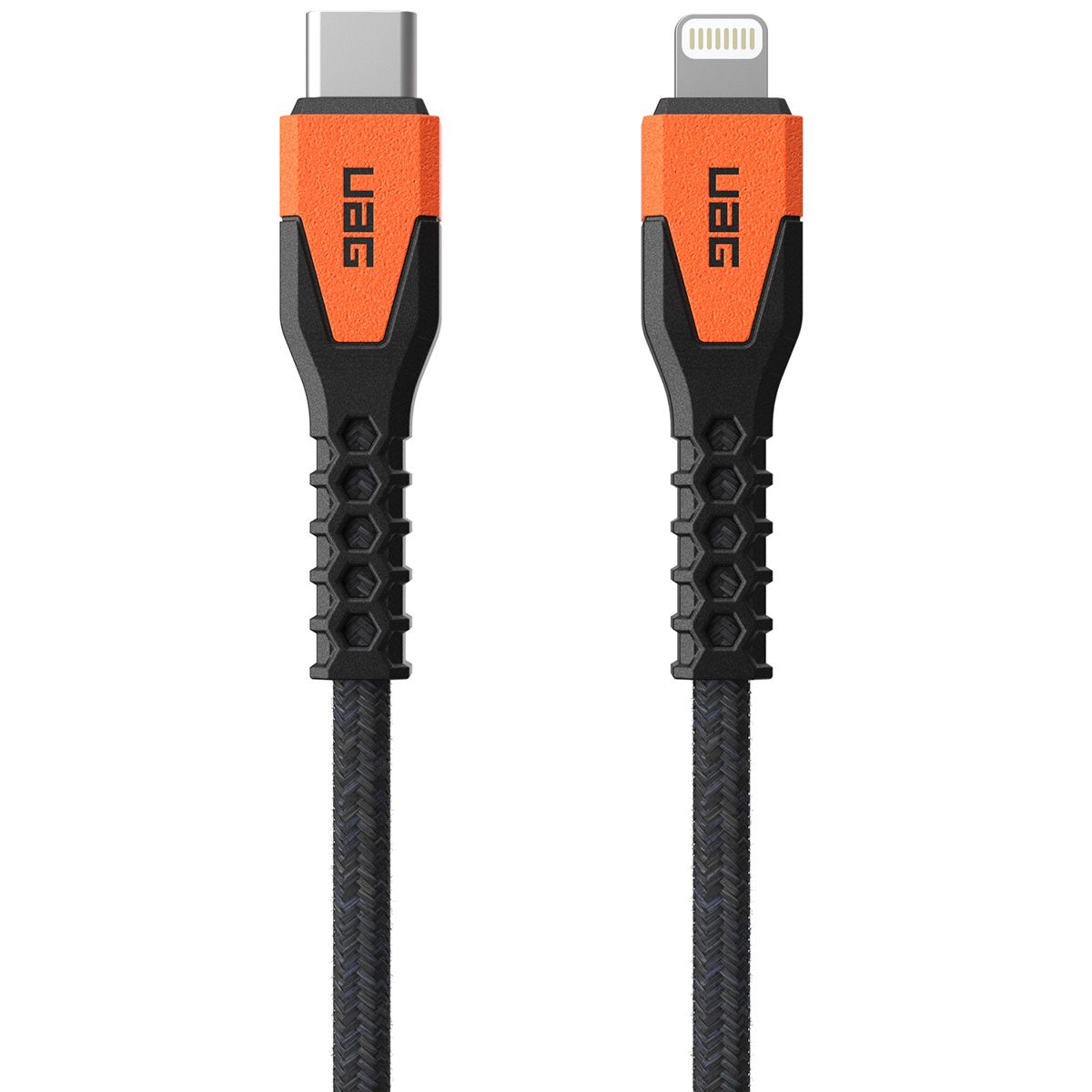 UAG USB-C to Lightning Cable with Kevlar Core - 1.5m Black/Orange