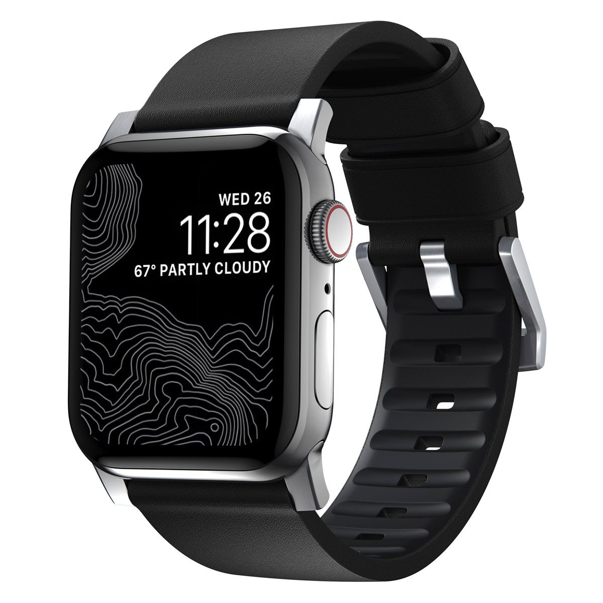 Nomad Active Pro Watch Bracelet - 42/44/45/49mm, Black/Silver