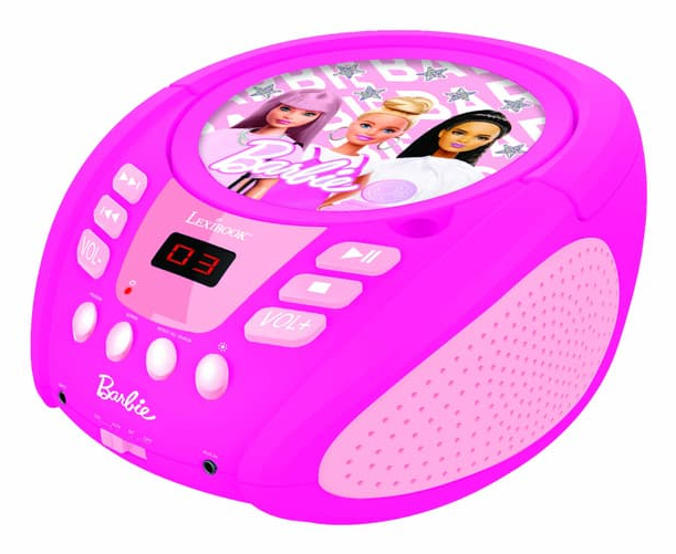 Reproductor de CD portátil Lexibook Barbie - Reproductor de CD rosa