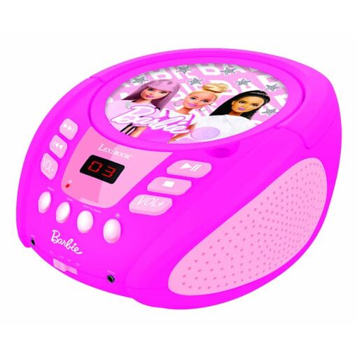 Reproductor de CD portátil Lexibook Barbie - Reproductor de CD rosa