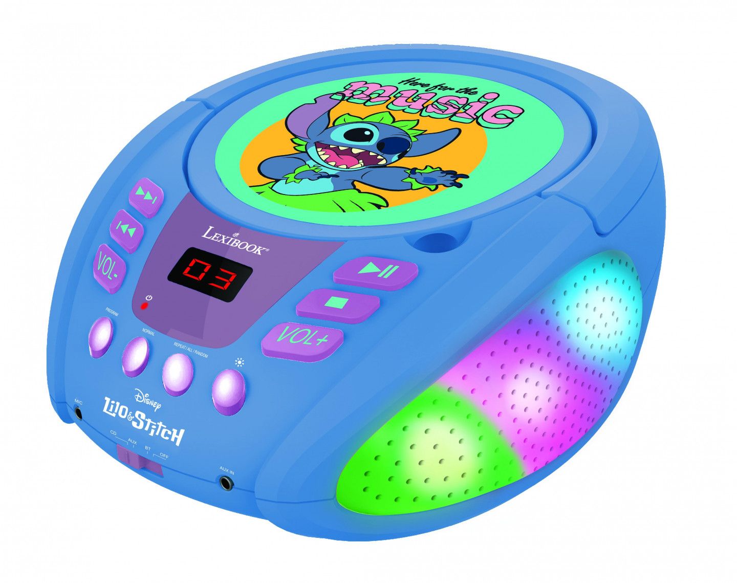 Lexibook Bluetooth CD Player with Lights (RCD109D)