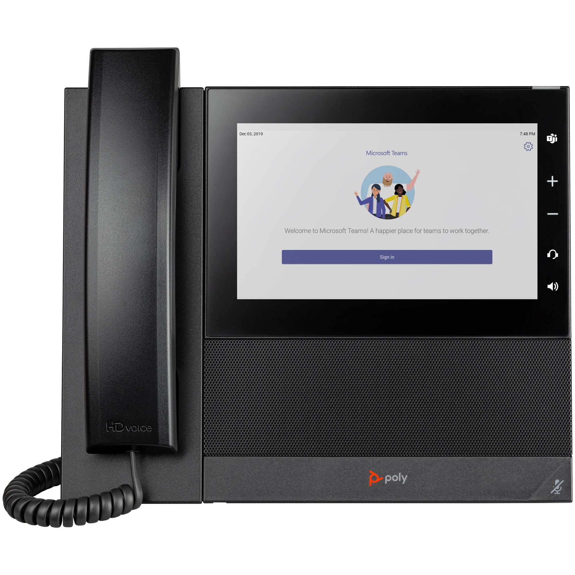 Teléfono multimedia profesional HP Poly CCX 600 para Microsoft Teams y compatible PoE