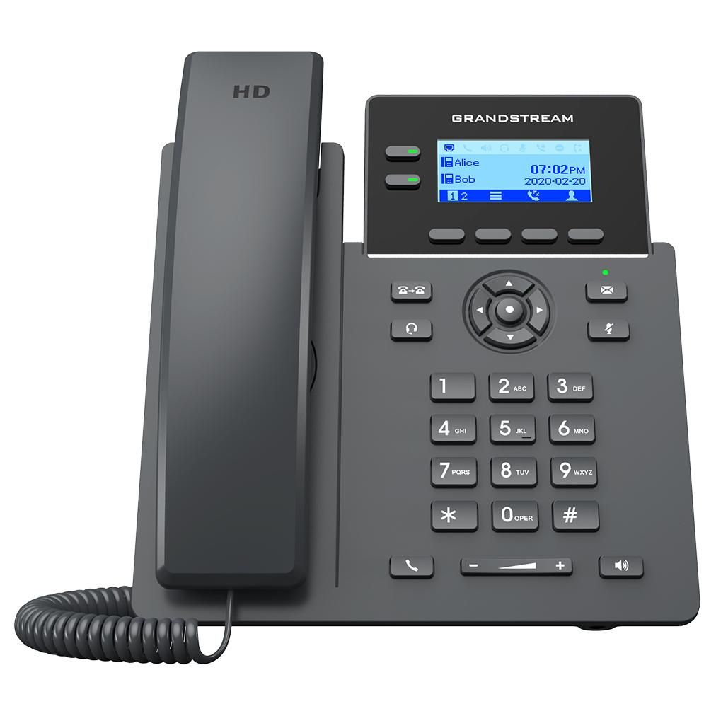 Grandstream Networks GRP2602G Wired Landline Phone, 2 Lines, LCD Display, WiFi