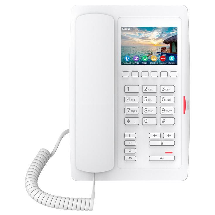 Fanvil H5W Wired Telephone, 2 Lines, LCD Screen, Wi-Fi, White