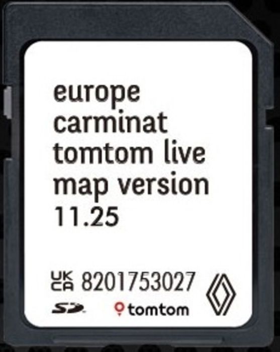 TomTom GPS Navigation SD Card Europe 2024 - 11.25GB - Compatible with Renault TomTom Live