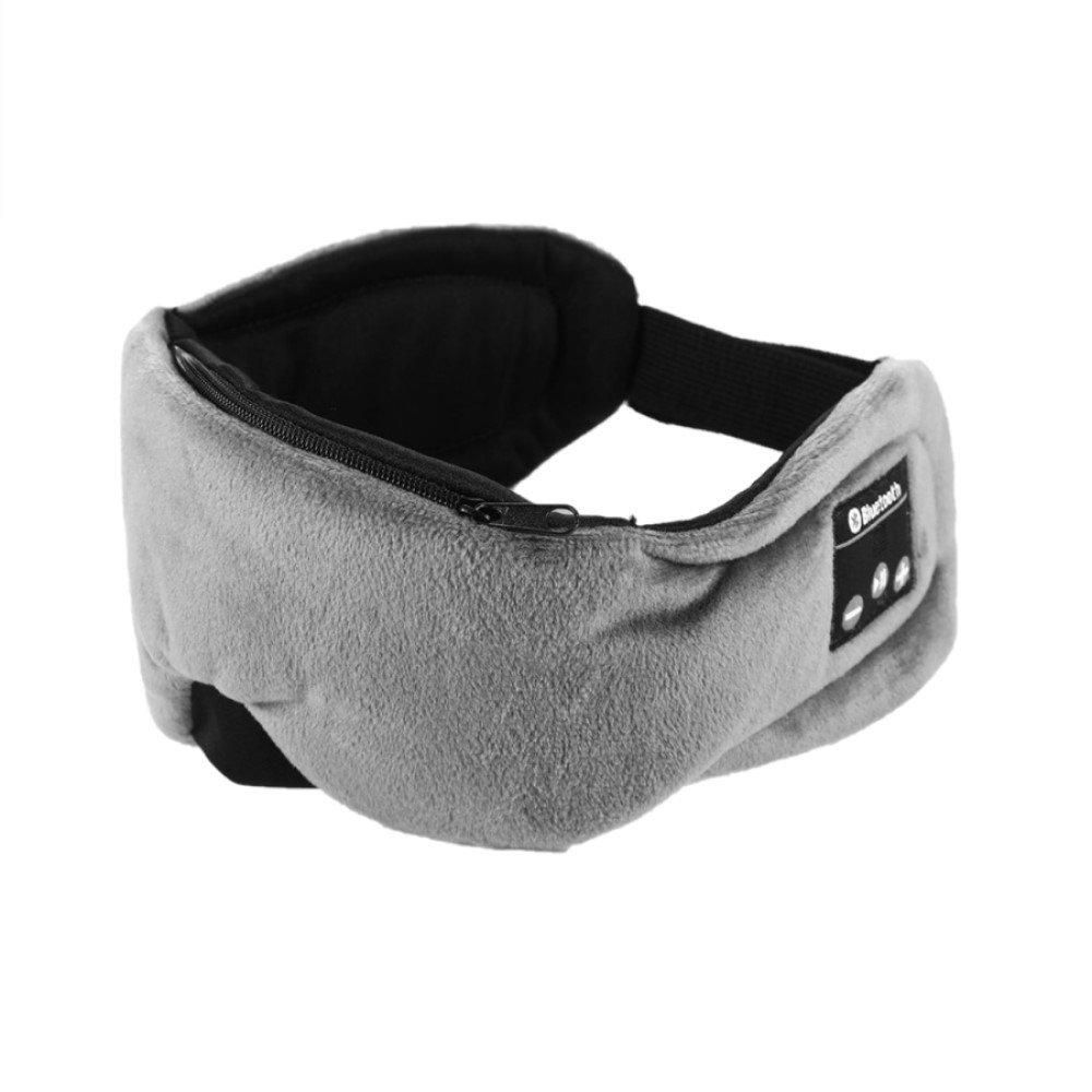 Masque de sommeil avec écouteurs Bluetooth 5.0 Noir Gris
