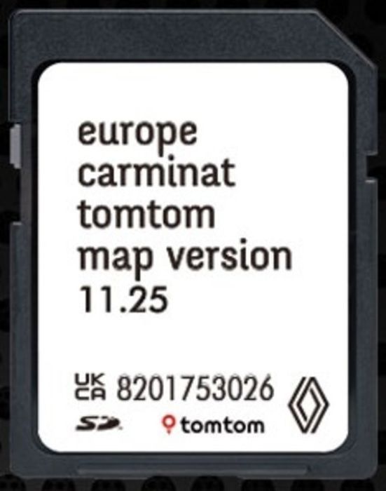 TomTom GPS Navigation SD Card Europe 2024 - 11.25GB - Compatible with Renault TomTom Carminat