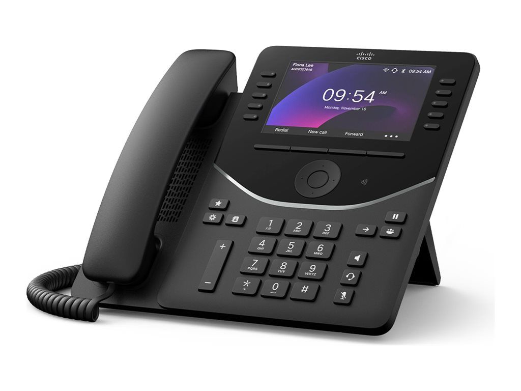Cisco Desk Phone 9861 - VoIP Phone - with Trusted Platform Module (TPM) 2.0 - Caller ID/Call in Progress - IEEE 802.11a/b/g/n/ac Wi-Fi / Bluetooth 5.2 LE - SIP, SDP, RTCP, RTP, SRTP