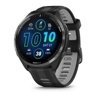 Garmin Forerunner 965 AMOLED 47mm - Black with Black Silicone Strap - Wi-Fi GPS (010-02809-10)