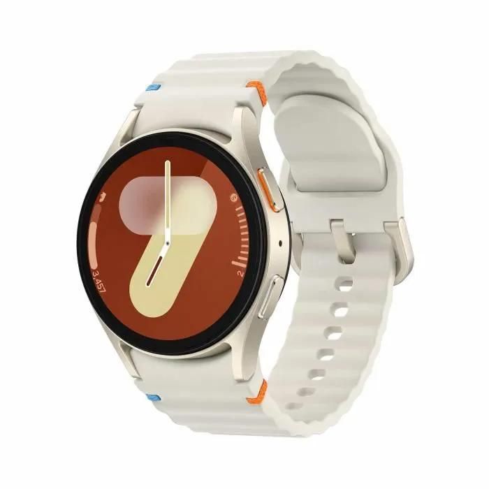 Samsung Galaxy Watch7 - 40mm Case with Rubber Sport Strap in Cream (S/M) - Bluetooth