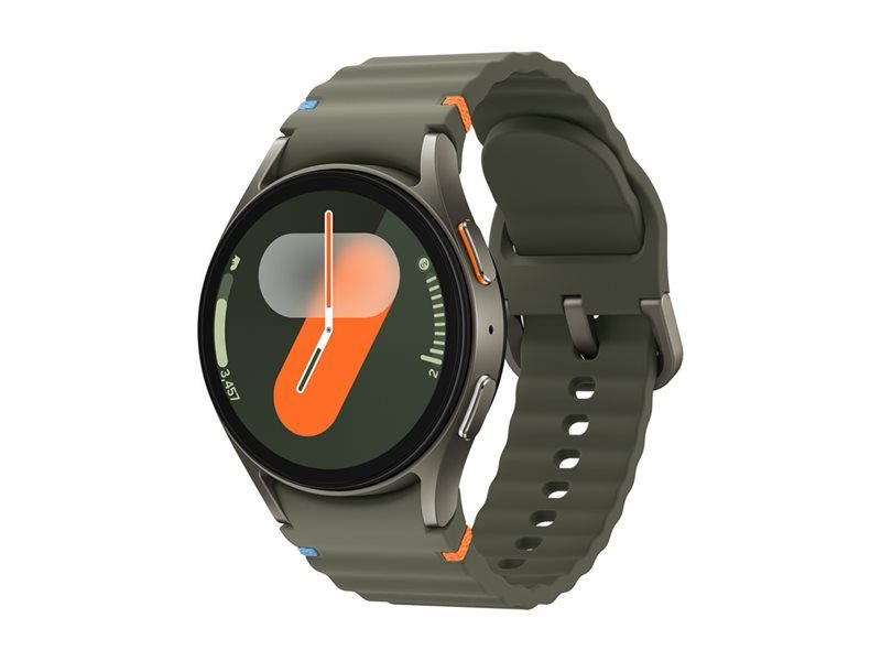 Samsung Galaxy Watch7 - 40mm Case with Rubber Sport Strap in Green - Bluetooth
