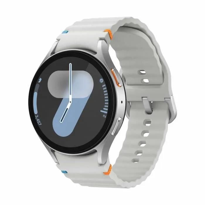 Samsung Galaxy Watch7 - 44mm Case with Sport Rubber Strap (M/L) - Silver - Bluetooth