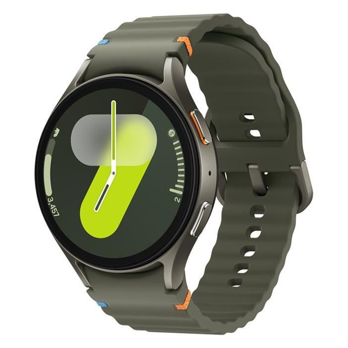 Samsung Galaxy Watch7 - 44mm Case with Rubber Sport Strap (Size M/L) - Green - Bluetooth