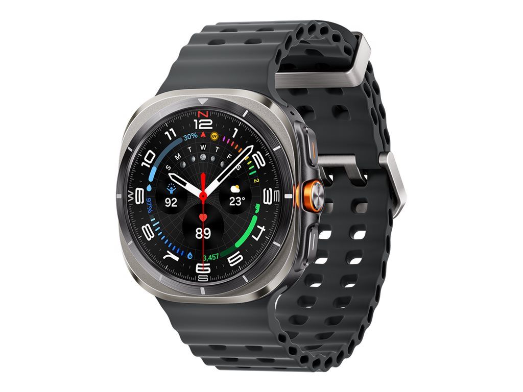 Samsung Galaxy Watch Ultra - 47mm - Titanium - Smartwatch with Marine Band - Silicone - Dark Grey - S/M/L Bracelet Size - 1.5" Display - 32GB - Wi-Fi, LTE, NFC, Bluetooth