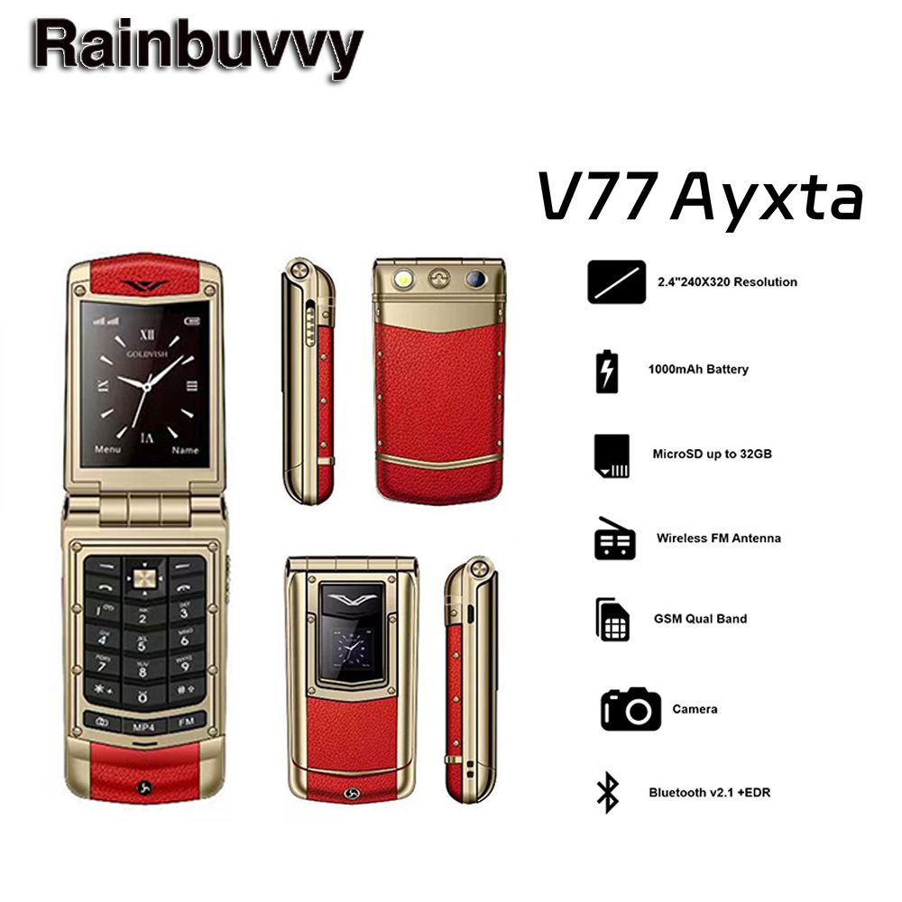 Teléfono móvil Rainbuvvy V77 Ayxta 2G con tapa