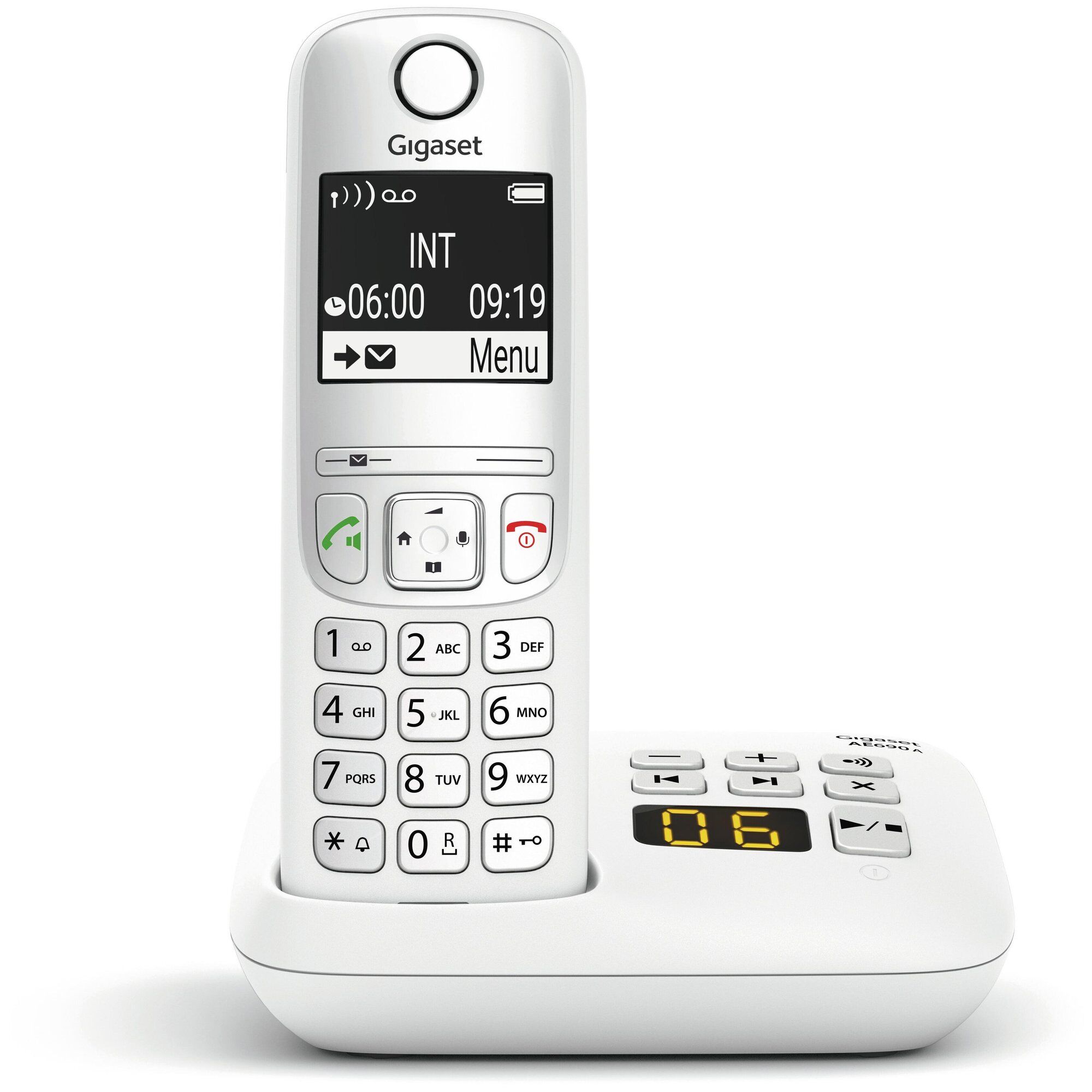 Gigaset AE690A Analog/DECT Phone with Caller ID - White