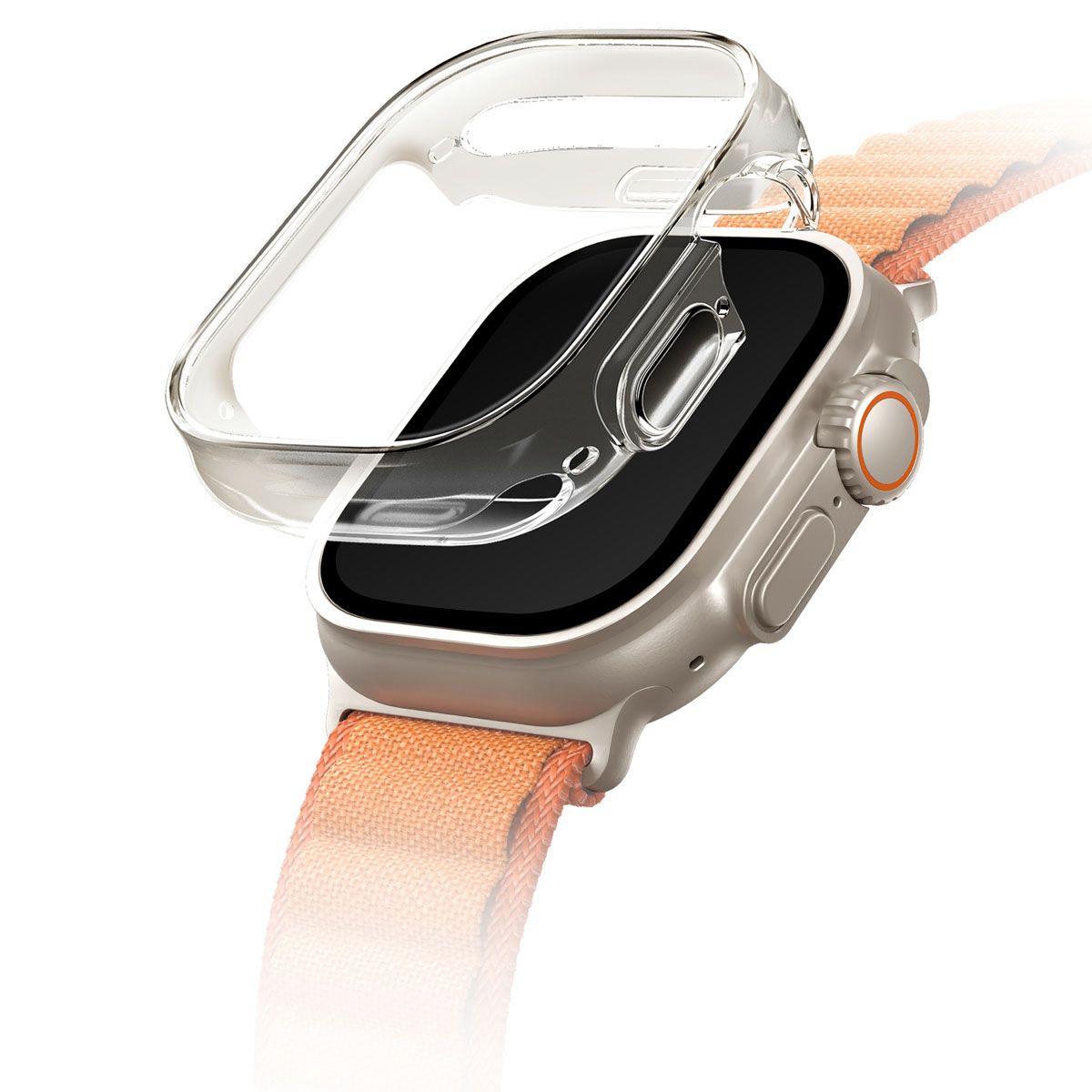 Uniq Garde Hybrid Watch Case with Screen Protection (Clear, 49mm)