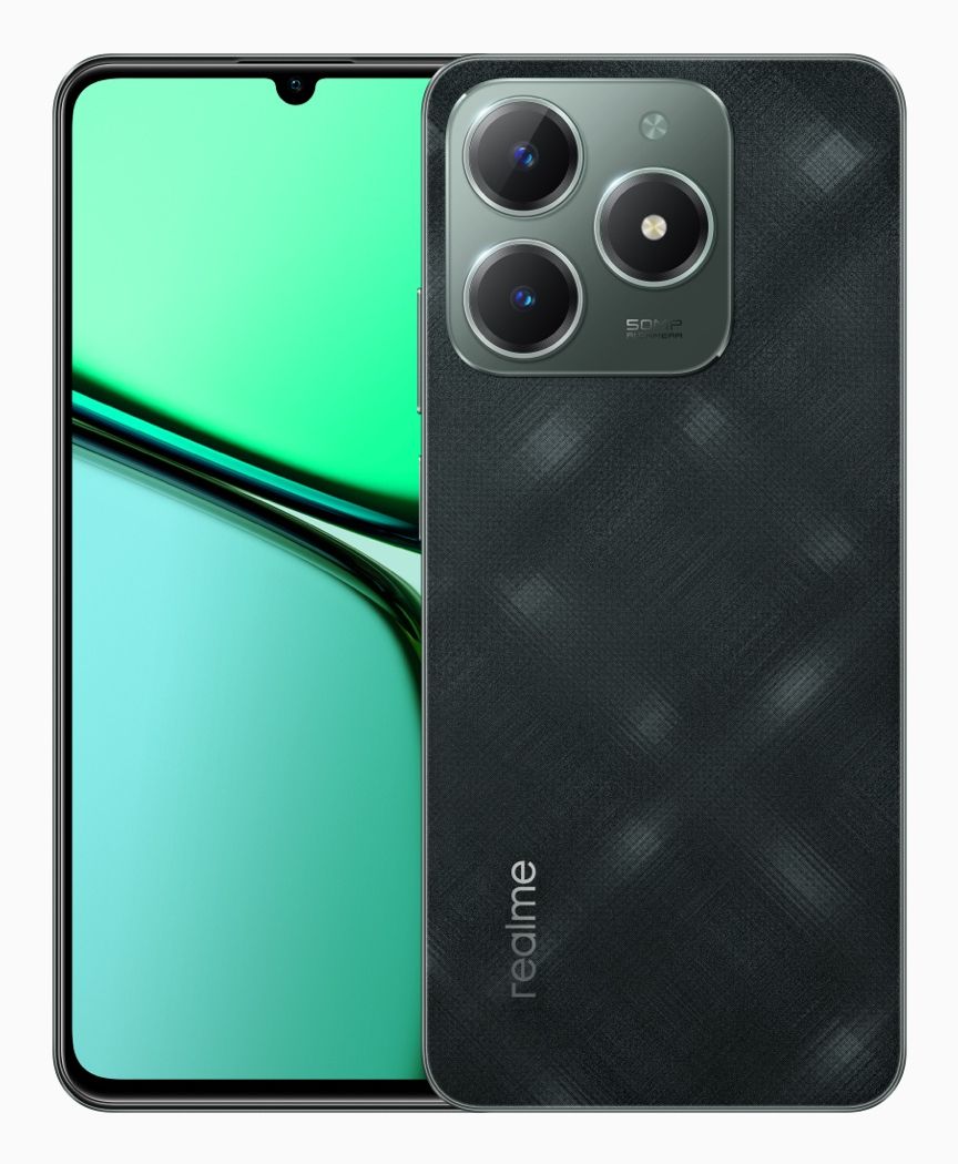 Realme C61 - 6.75" Double SIM Phone, Android 14, 4G, USB Type-C, 6GB RAM, 128GB Storage, 50MP Camera, 5000mAh Battery, Midnight Green