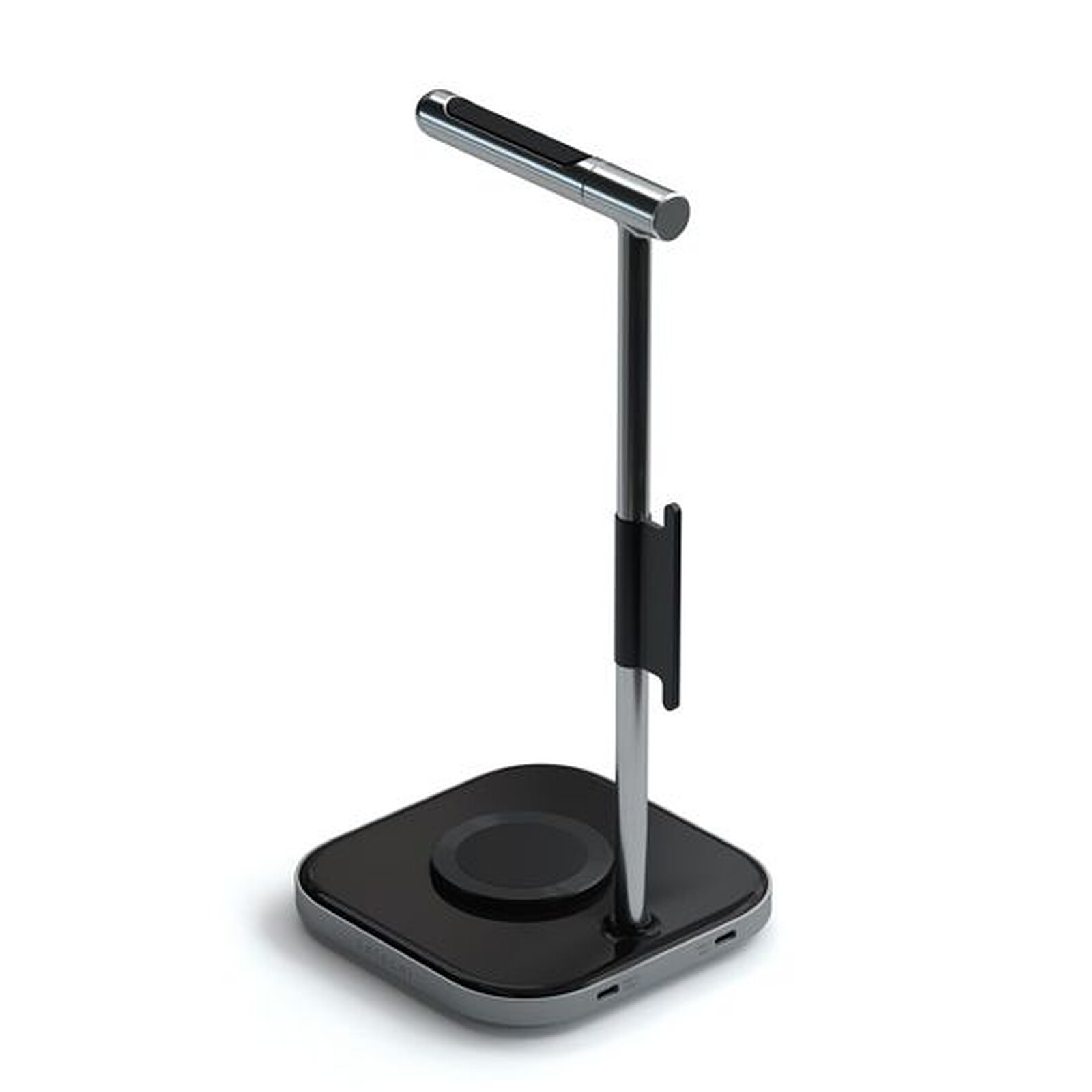 SATECHI 2-in-1 Wireless Headphone Charging Stand in 7.5W for iPhone 12/13 - Grey 
