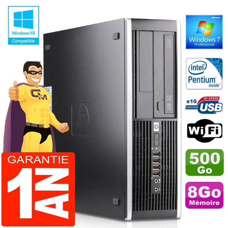 HP Compaq 6000 Pro SFF PC - Intel E6300, 8GB RAM, 500GB HDD, DVD Burner, WiFi, Windows 7 Pro