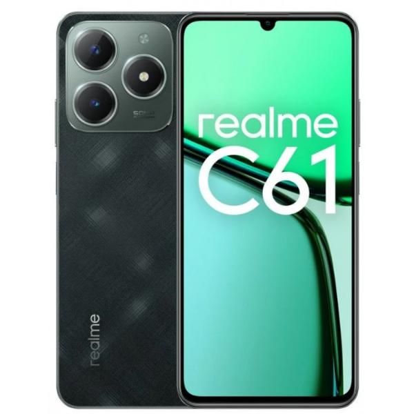 Realme C61 6 Go de RAM, 128 Go de stockage, écran 6,74 pouces, Vert foncé