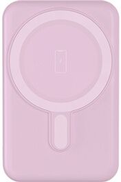 Batterie externe BBC Magsafe 5000 mAh avec ports USB-A et C (10 W, rose)