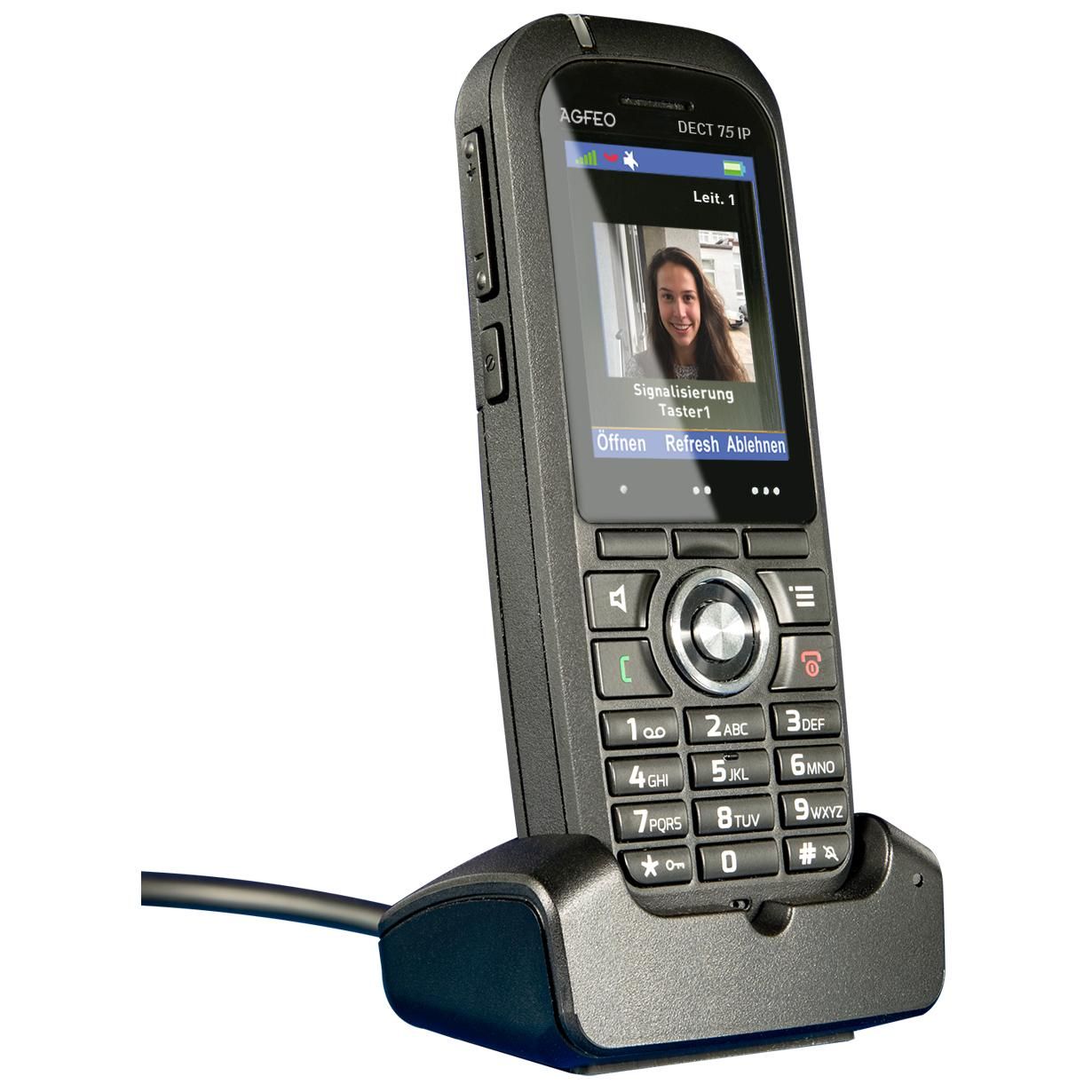 AGFEO DECT 75 IP Fixed Phone, Black TFT