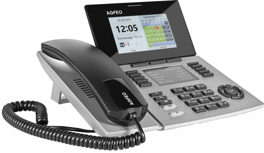 AGFEO ST 56 Corded Phone, Silver LCD
