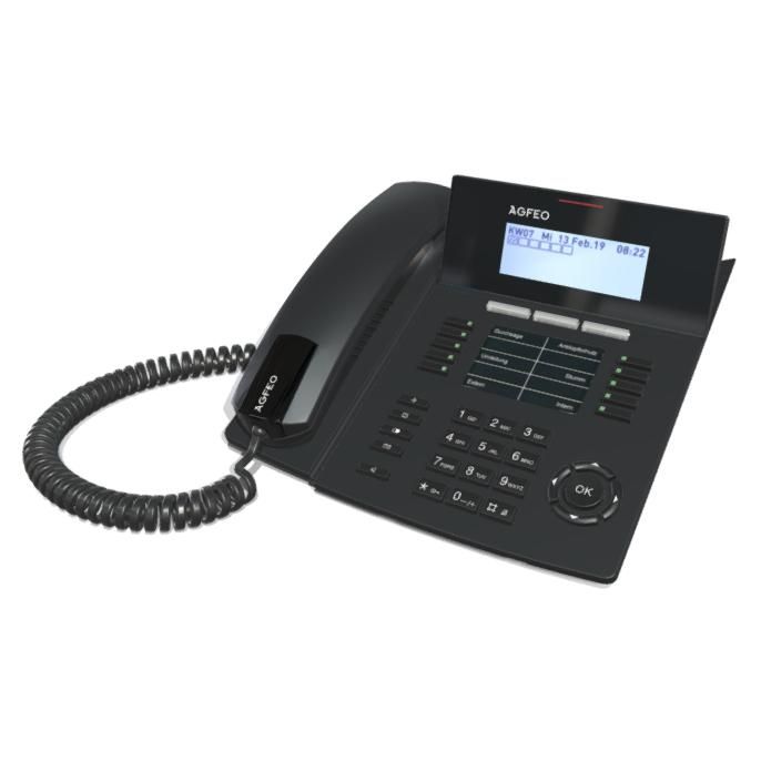 Téléphone fixe AGFEO ST 54 IP, Noir
