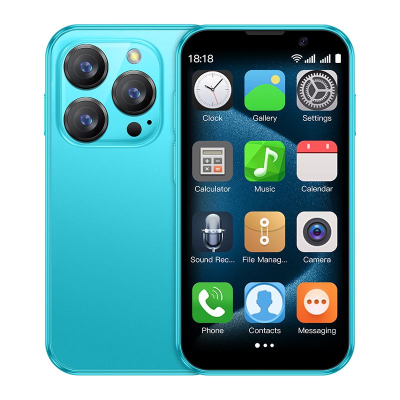Rainbuvvy XS18 Pro 3G Smartphone - 3.0 inches, 2GB+16GB, Bluetooth 4.0, Facial Recognition, Android 9.0, 900mAh, Dual SIM, Blue