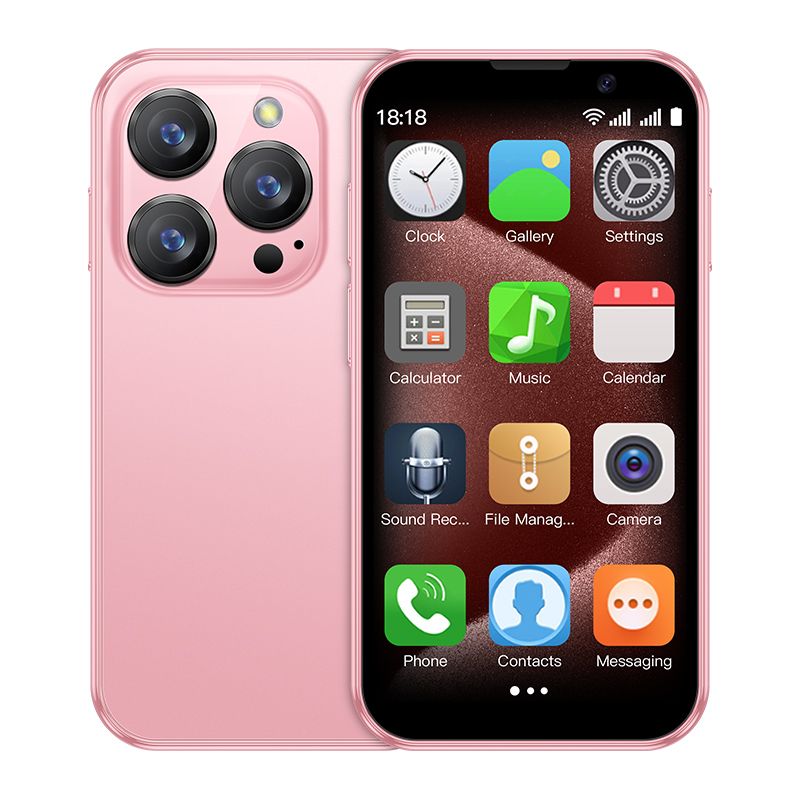 Rainbuvvy XS18 Pro 3G Smartphone - 3.0in, 2GB+16GB, Bluetooth 4.0, Face Recognition, Android 9.0, 900mAh, Dual SIM, Rose