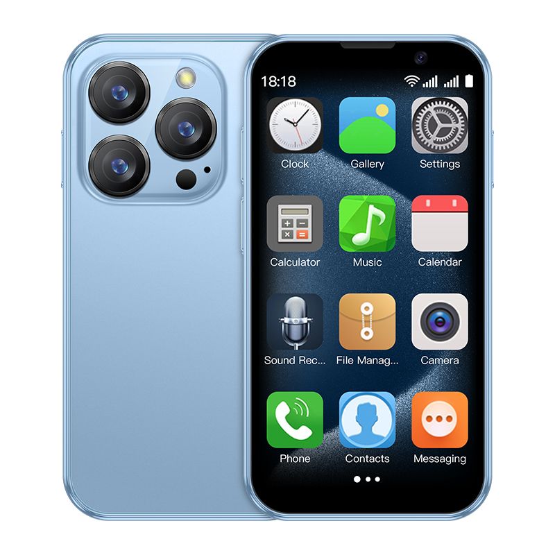 Rainbuvvy XS18 Pro 3G Smartphone - 3.0inch, 2GB+16GB, Bluetooth 4.0, Facial Recognition, Android 9.0, 900mAh Battery, Dual SIM, Blue