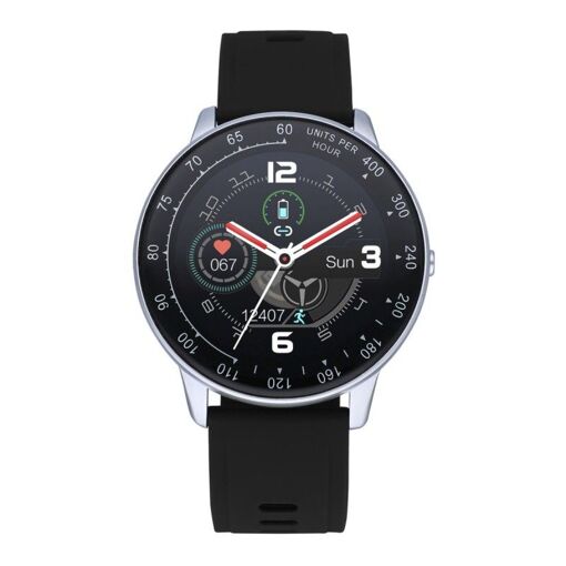 Monre connecté Radiant (Taille : 40mm, Couleur : Noir, Étanchéité : 50 mètres)