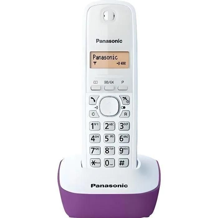Panasonic KX-TG1611 - Wireless Phone with Caller ID - DECTGAP - Purple