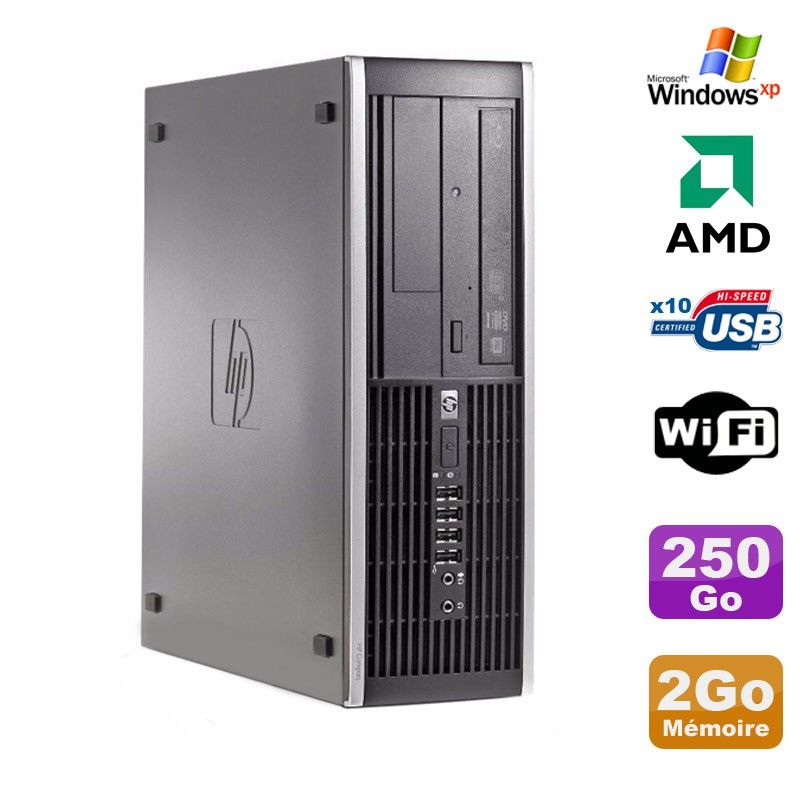 HP Compaq 6005 Pro SFF Computer - AMD 3GHz, 2GB DDR3, 250GB SATA, DVD Burner, WiFi, Windows XP