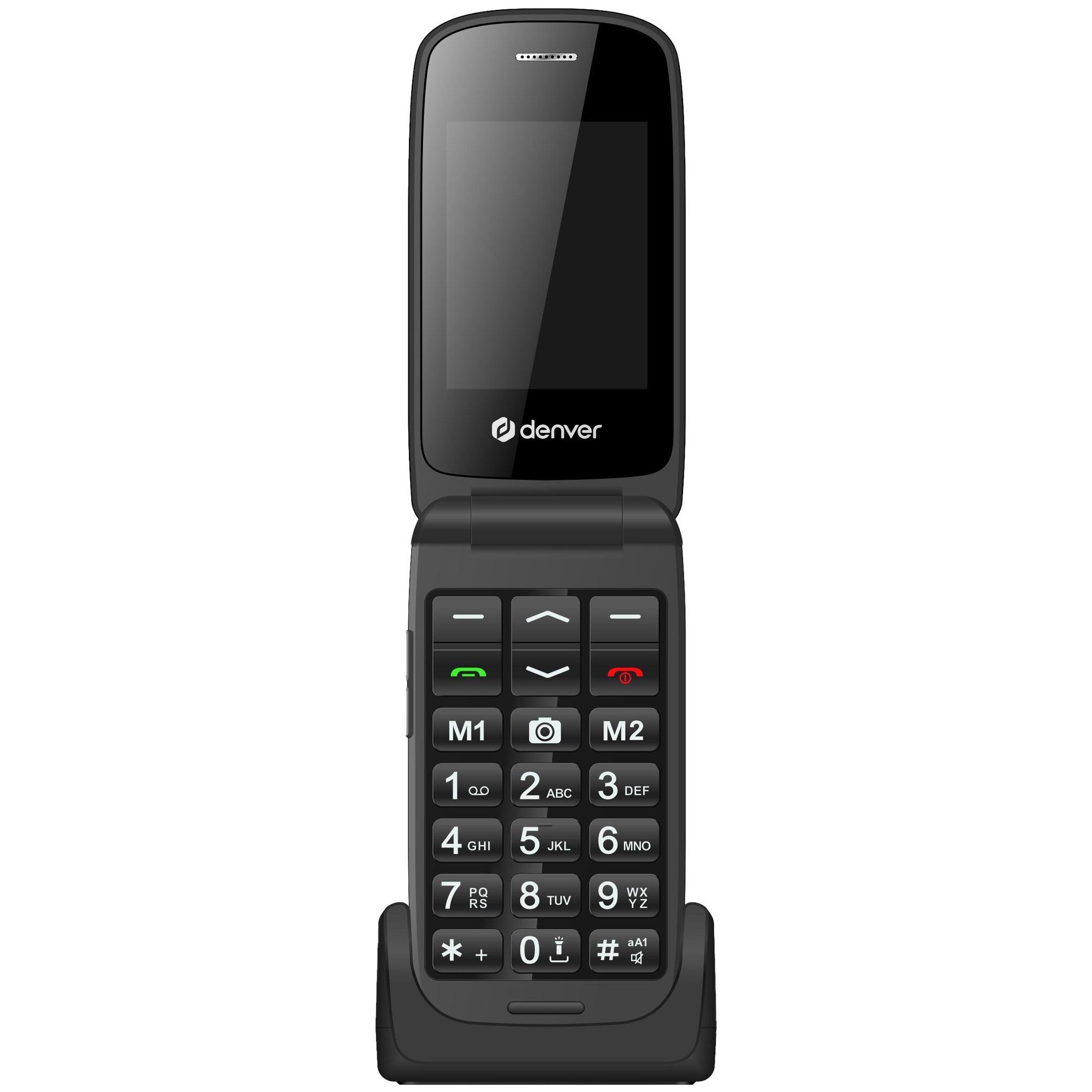 Denver Senior Phone BAS-24600L, 2.4" Screen, Black