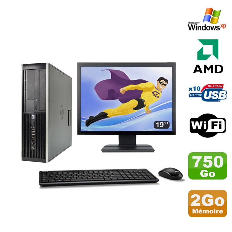 HP Compaq 6005 Pro SFF Desktop PC - AMD 3GHz, 2GB RAM, 750GB HDD, DVD Burner, WiFi, Windows XP