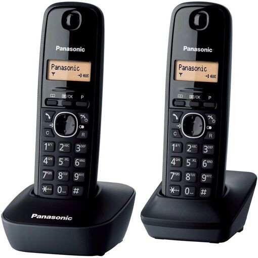 Panasonic Wireless Phone with Caller ID - DECTGAP - Black + 1 Additional Handset