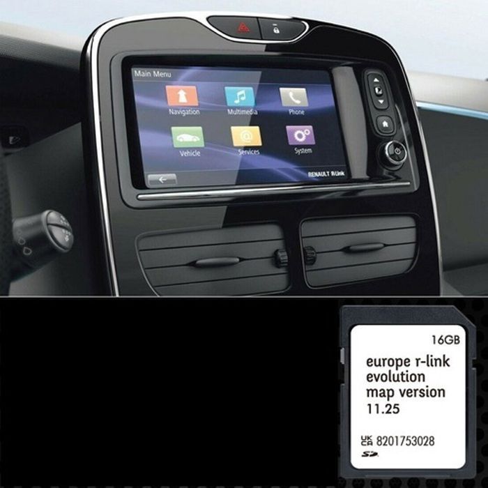 TomTom GPS Navigation SD Card Europe 2024 - 11.25GB - Compatible with Renault R-Link (Rlink)